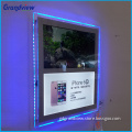 Wall mounted small advertising display LED advertising RGB acrylic video light box